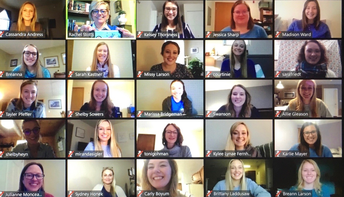 MSUMSLP's tweet photo. Our students showing their support for World Autism Awareness Day by wearing blue to class. We are advocates for the individuals we serve, join us in spreading awareness and acceptance! #MSUMSLP #LightItUpBlue #WorldAutismAwarenessDay https://t.co/sDZHB8lk32