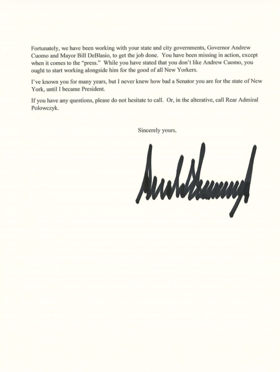 seungminkim's tweet image. Yowza — Trump to Schumer: “No wonder AOC and others are thinking about running against you in the primary. If they did, they would likely win.”