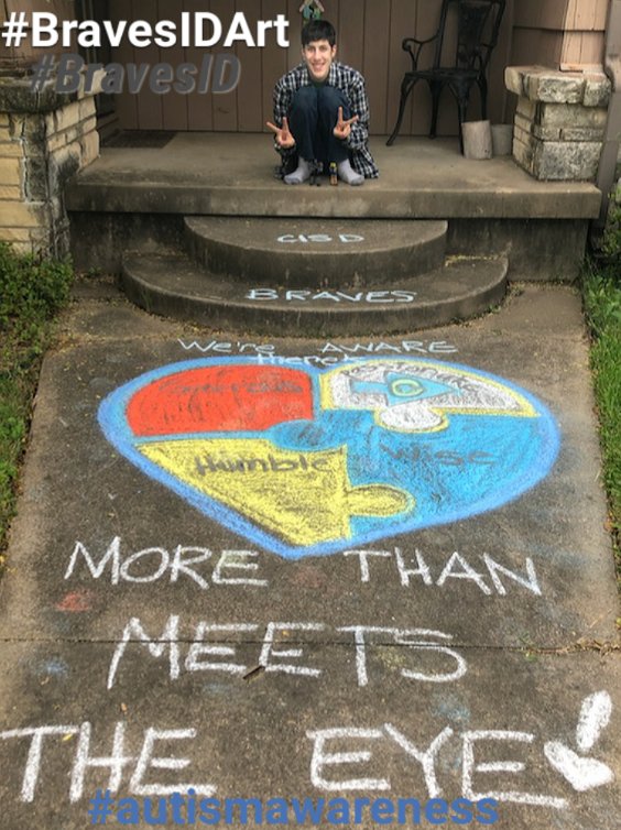 HamidaySimmons's tweet photo. #autismspeaks #autismawarenessday #BravesIDArt #StayHomeSaveLives #BraveNation #CISDMakeItFun2.0 https://t.co/fqCUNJXT4V