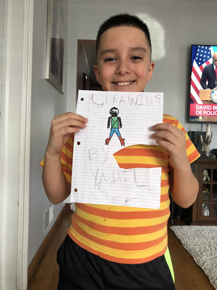 Alfaro914Laura's tweet photo. Yahel Hernandez 4GF 
Andrea Hernandez Pre-School with their art work for spirit week on Spring break! #d100inspires #irvingpride #spiritweek @IrvingBerwyn @MsFlood2 @MsGoushas @Miss_JuliePreK https://t.co/xwbra8w4Qp