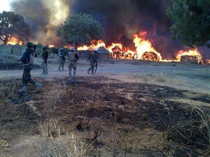 Breaking: Nigeria Airforce Alpha Jets in echelon formation on a bombing run over Boko Haram camp in the Sambisa forest.

GREATEST <a href="/HQNigerianArmy/">Nigerian Army</a> THANK YOU ALL .