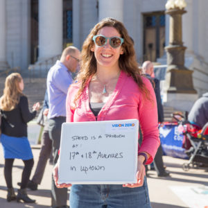 Visionzeronet's tweet photo. Find out how Denver advocates are growing their #VisionZero movement in #PeopleBehindTheProgress interview w/ Jill Locantore: “I’m excited to move beyond the tribalism of specific modes...and to focus on truly reclaiming Denver’s streets for people." https://t.co/giM0QGQMI6 https://t.co/FqGLpei9ik