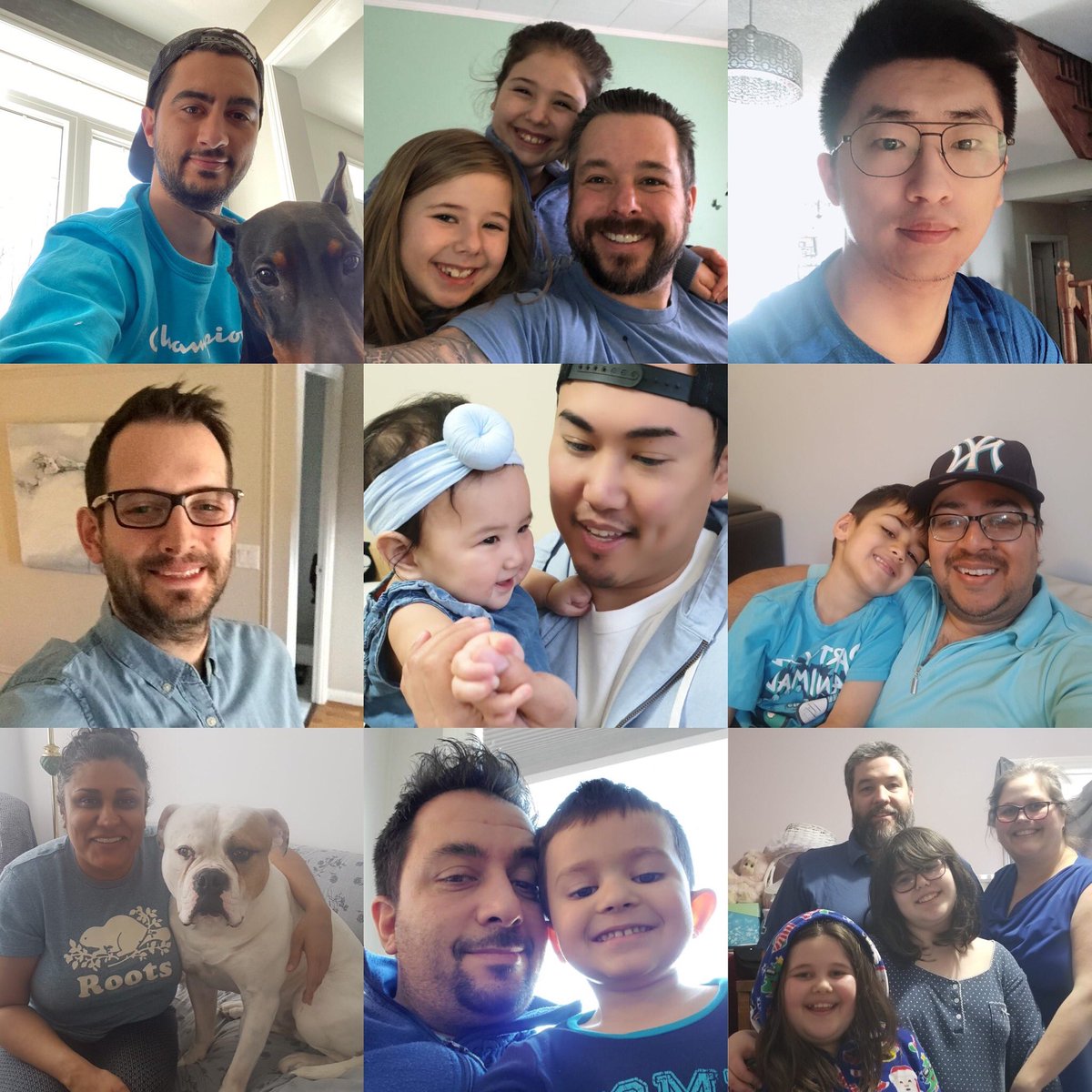 Davinaboulineau's tweet photo. Proud of this team! Even if we are physically apart we are still socially connected! While staying at home and being safe, they definitely did light it blue today! #autismawareness #autismacceptance #LightItBlue #diversityandinclusion https://t.co/4FP4xb49dn