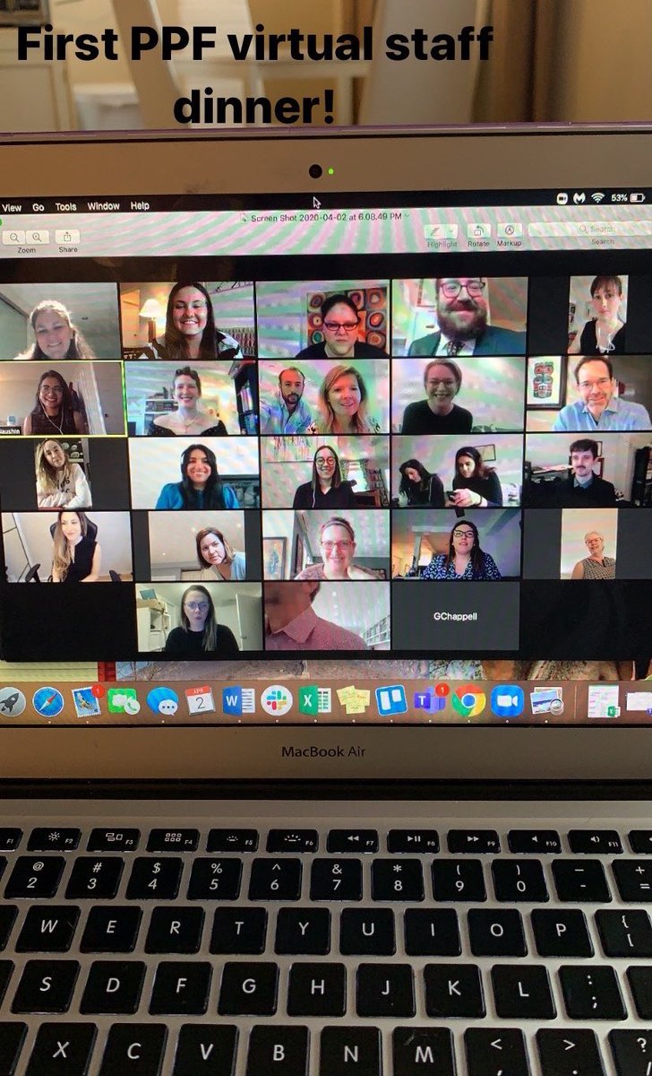 ppforumca's tweet image. Our first ever PPF virtual staff dinner is underway! #PPFfam #TogetherApart