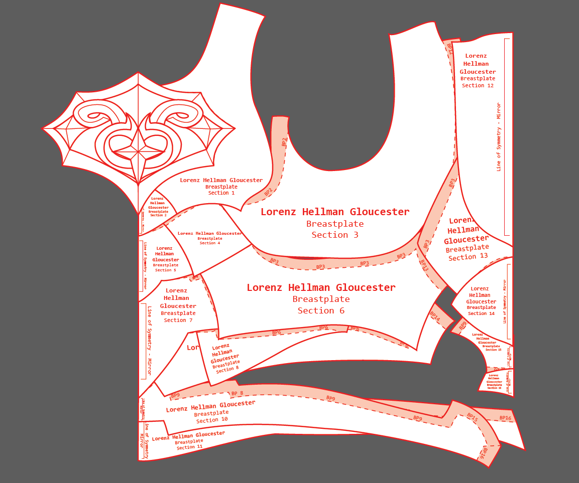 i vectored and broke apart the breastplate pattern into a home printable PDF between two streams on march 23rd & 24th. the pattern is available as a pay-what-you-want on our gumroad! http://gum.com/GPLorenzBP 