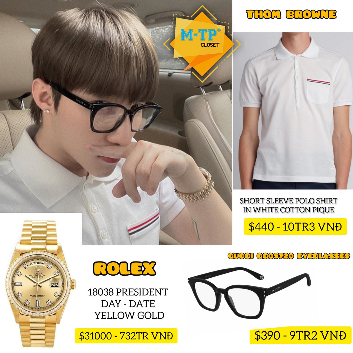 mtpcloset's tweet photo. #sontungmtp #fashion #style #haytraochoanh #ootd #ootdvietnam #mtp_fashion #kingofvpop #outfitoftheday #menstyle #mtpcloset #mtpentertainment #thombrowne #Rolex https://t.co/IURbev6WxZ