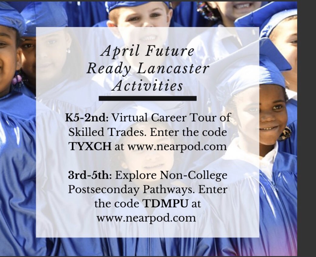 Friday April 3rd is College and Career Friday. Check out these awesome <a href="/nearpod/">Nearpod</a> lessons you can do right at home! #sdol #futurereadylancaster