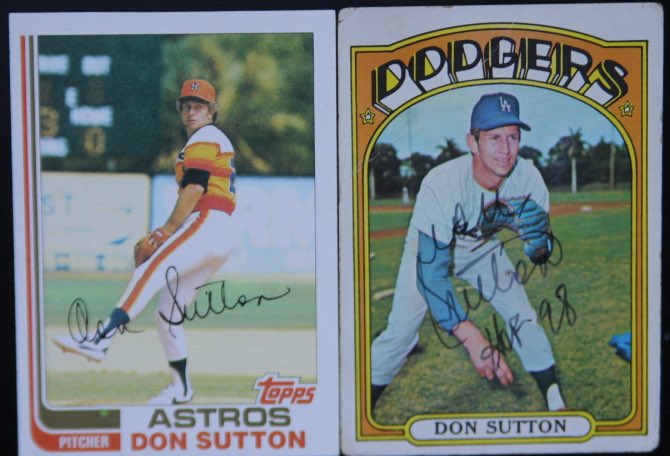 Happy birthday to Don Sutton. He was nice enough to sign his 72 card before the final Nats game at RFK in 2007. 