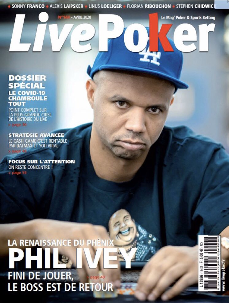 jetonsethommes's tweet photo. [ #PRESSE ] @philivey fait la Une de @Live_Poker pour le mois d’avril !
#poker #PhilIvey #LivePoker #Magazine https://t.co/y1LvDyyttB