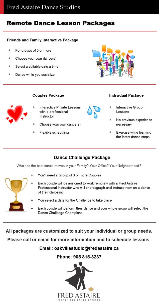 Interactive Online Dance Lessons are now available and we have new services for everyone from beginner to advanced