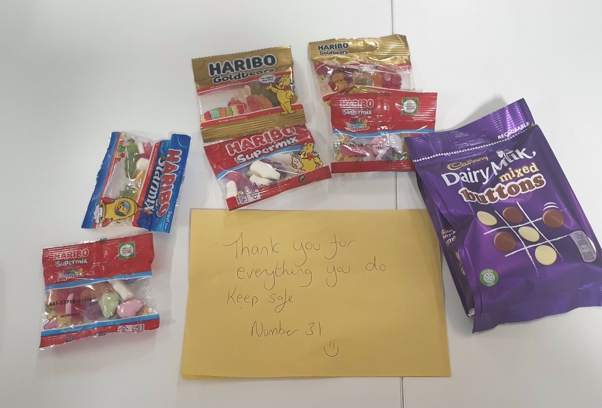 LichfieldPolice's tweet photo. Yet another generous show of support from the local community. A member of the public handed the gift to #ScAdrian &amp; #ScNathan @StaffsSpecials It's always nice to be approached https://t.co/b3EmCwlUhG