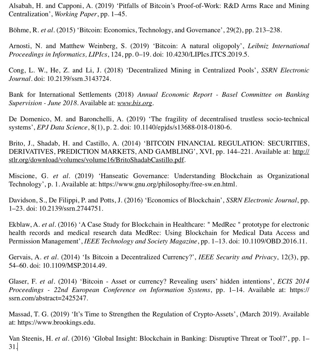 In case you need sources from actual researchers who don't succumb to echo chambers:I read that stuff all the time. Here is a quick list I compiled where you can find more. #bitcoin    $BTC