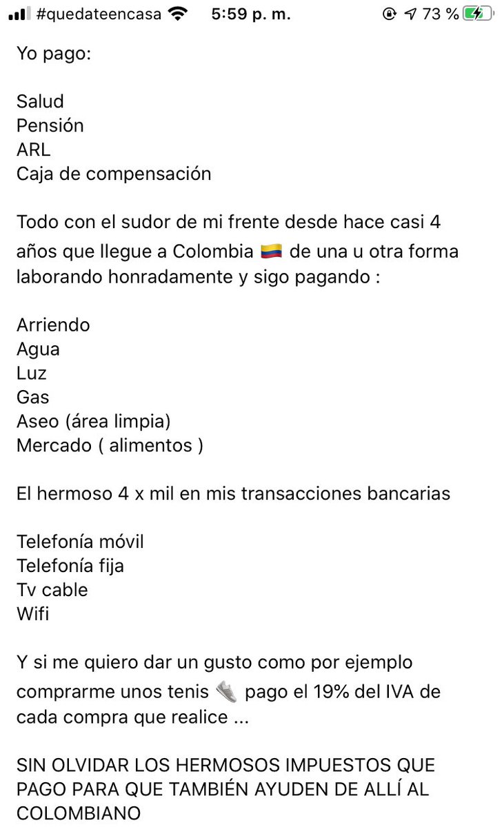 LuigginValero's tweet photo. @ClaudiaLopez Bueno y esta Sra que pensó??   @ClaudiaLopez  

NO CREO Q SEA EL ÚNICO VENEZOLANO Q PAGUE TODO ESO MEJOR DICHO ELLA NO TIENE PORQUE VENIR A DECIR QUE NOS HAN DADO TODO ! Que pena con la “alcaldesa” pero si lo que quería era congraciar con los colombianos la ganó pero grave error https://t.co/5gGbrCqBUI