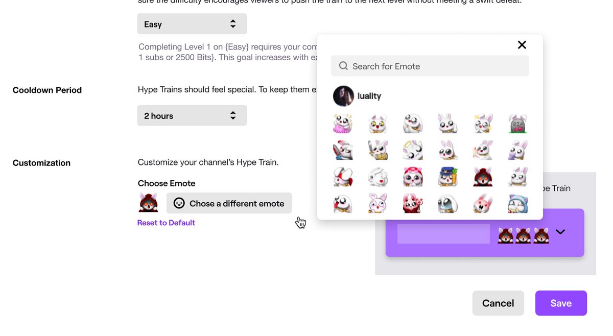 Twitch Support Affiliates And Partners You Can Now Customize Your Hype Train Notification Animation With Emotes You Ve Uploaded To Your Channel Or Global Emotes T Co Sj0wt3r9ah T Co Qda1eql3cf
