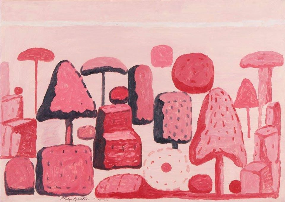 Philip Guston, Farnesina Garden, Rome, 1971. Oil on paper