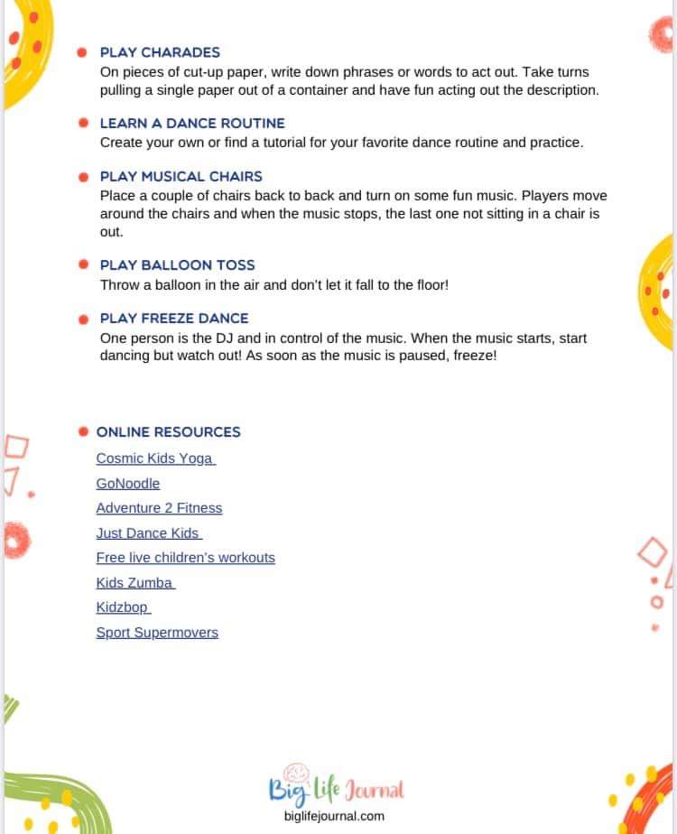 Here's some more ideas to get you moving.