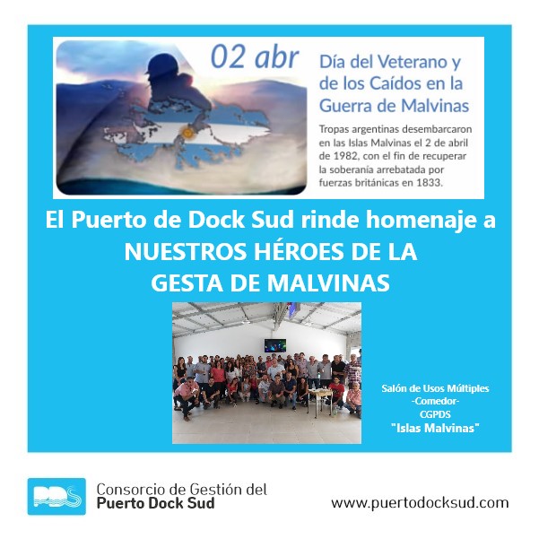 PuertoDockSudok's tweet photo. Las Malvinas Son y Serán Siempre Argentinas !!!
#MalvinasArgentinas #ProhibidoOlvidar 
Reconocimiento, Honor y Gloria a los Héroes de la Patria
#CGPDS 
#PuertoDockSud https://t.co/rID4tcg8CU