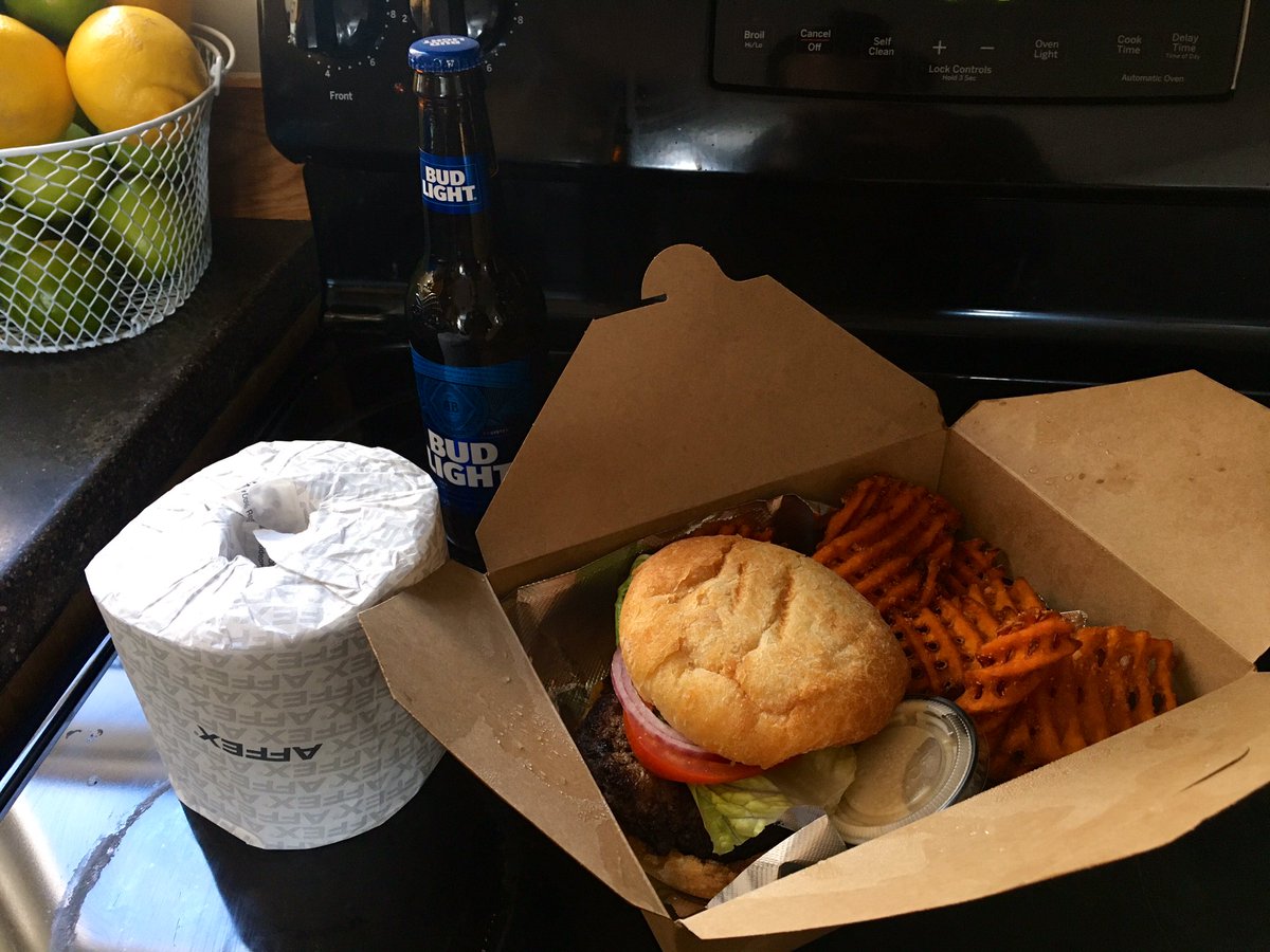 bethanycordell's tweet photo. The @RockingRBar is such an incredible supporter of @MSUBobcats... so it’s an honor to give them my support right now! And it’s so easy- $10 for a burger, fries, a beer, and a bonus toilet paper roll. Please #supportlocal where you can during this time! https://t.co/1HVQbAHdyN