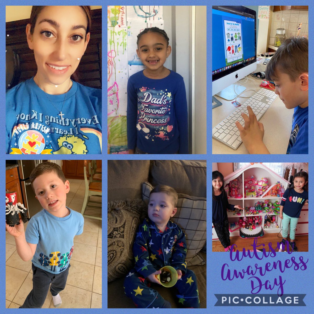 mrs_mclellan's tweet photo. Wearing our blue for World Autism Awareness Day💙 #HTSDhasSpirit @HTSD_YardHts https://t.co/I80OAax0lG