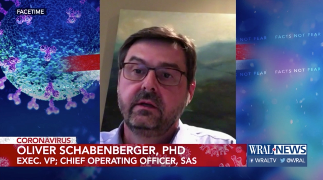 littlesuz7's tweet photo. SAS Software EVP, COO and CTO @oschabenberger discusses how SAS is taking steps to support employees and help them retain normalcy during #COVID19. @WRAL - let;s https://t.co/v6TBN33j5o https://t.co/HcVqB383g9