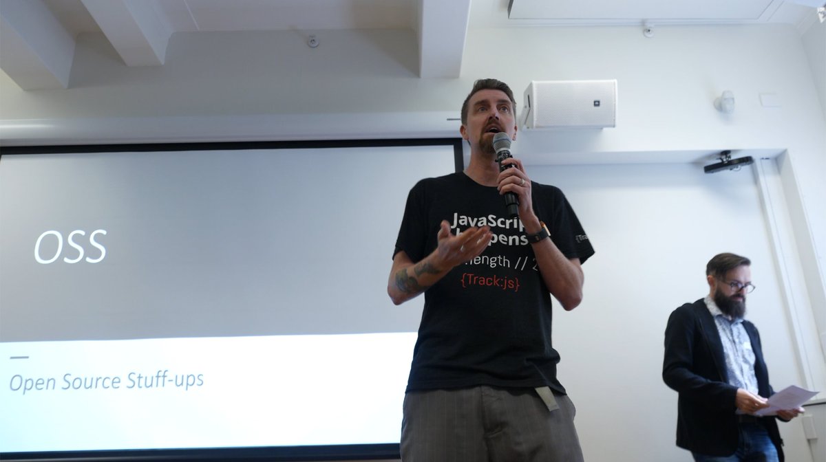 Throwback to NSW's Back to Base in February where we hosted #FailFest. <a href="/mouna1619/">Mouna Neelakanta</a> and <a href="/slace/">Aaron Powell</a> shared their failure stories with serious intensity, while <a href="/DominikRan/">Dom @random82@mstdn.social</a> delivered his as a beat poem. Epic! #InsideTelstraPurple