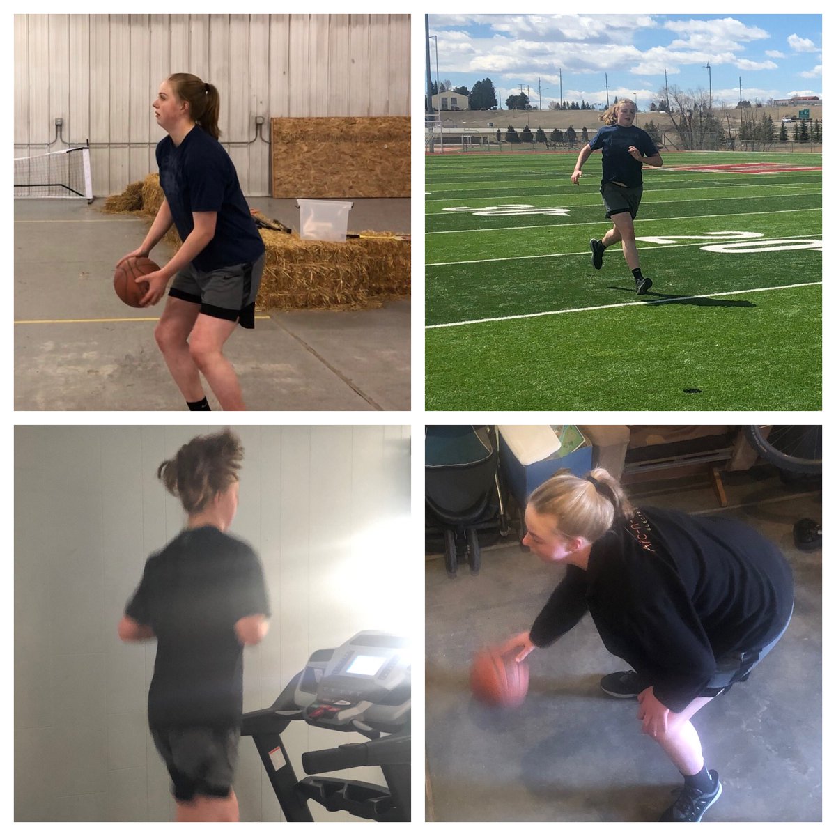 jardine_darcy's tweet photo. 2 mile run every morning, agility, sprints, ball handling and 500 made shots every day. Gotta say, I’m working hard in isolation and loving it. I miss my team and the gym but my neighbors hoop in a barn is working just fine:) #TRIBEFIT @centralhighwy @CentralWbb @ColoradoPremier https://t.co/Z1BBr70c2u