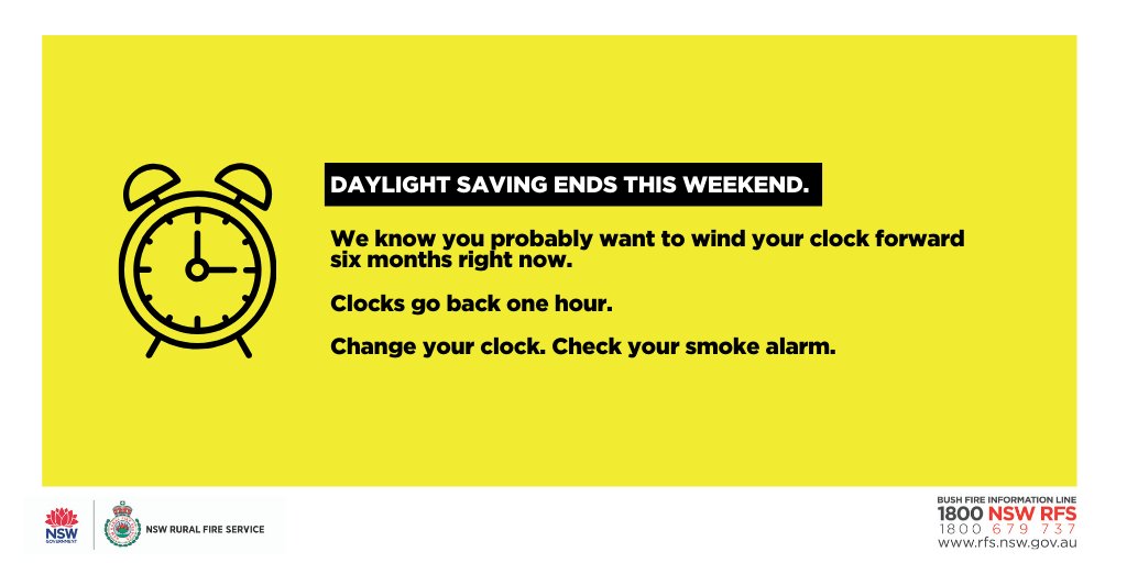 Don't forget to wind your clocks back this Saturday night!