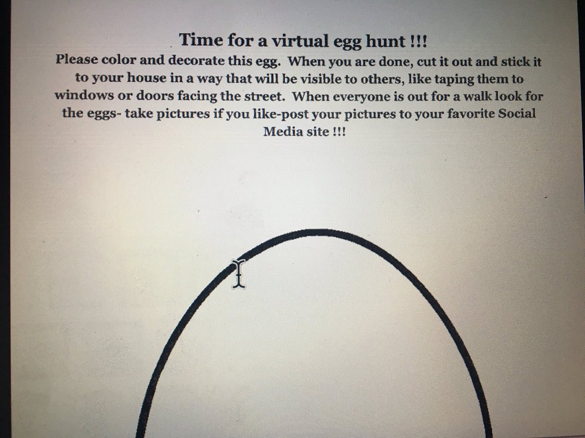 Find this paper in your most recent packet. Happy Hunting! 🐇 🐣 😊