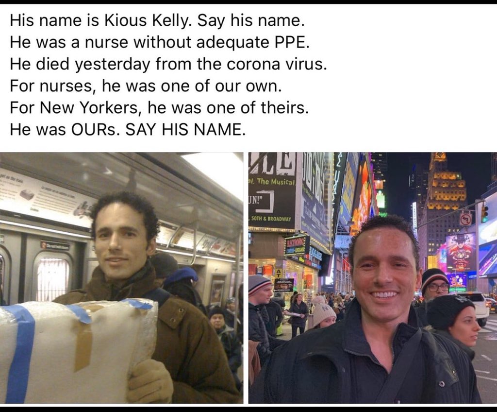 1. To the nurse who was fired for wearing a mask...[THREAD]Kious lacked adequate PPE as a nurse. Below are more stories like his #NurseTruths  #NursesCOVID19  #Nurse  #NursesUnite  #DoctorsUniteAgainstCOVID19