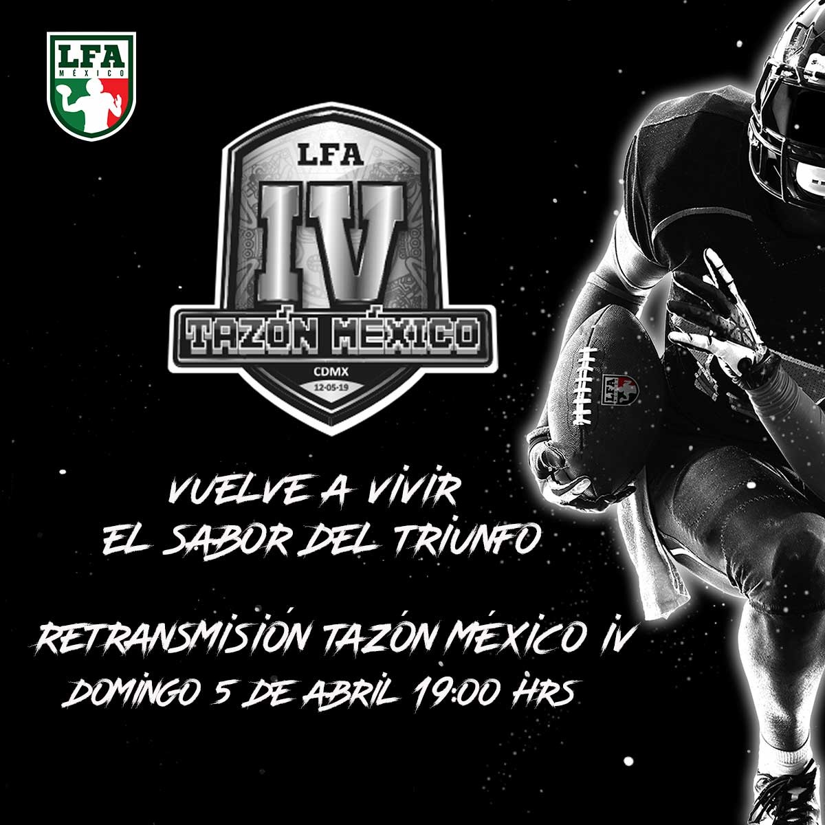 LFA_Mex's tweet photo. #AficiónLFA #MomentosLFA
El domingo les compartiremos de nuevo la transmisión del #TMIV para que lo revivan a las 7pm . #SigueLaLFA
#QuédateEnCasa #LFA2020 https://t.co/EcuGPoGAH3