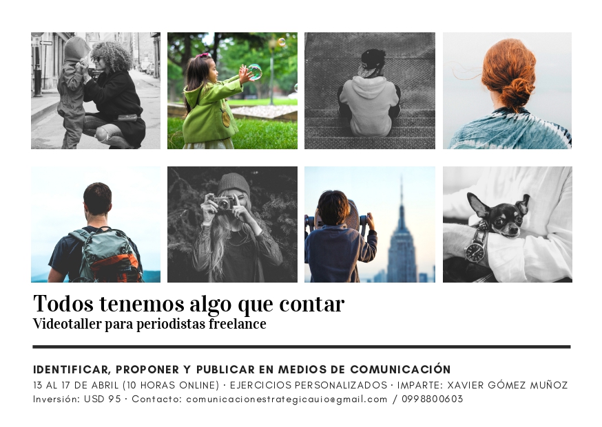 xavogomez's tweet photo. Gente: para contarles que estoy organizando un videotaller para freelance. La idea es enseñar a periodistas y no periodistas cómo identificar una historia, armar una propuesta y publicarla en un medio. Si necesitan detalles, acá tienen info. de contacto👇. ¿Me ayudan a difundir? https://t.co/LJp90Mo2JJ