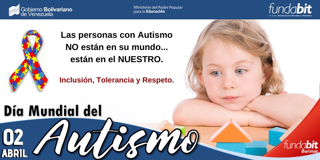 FundabitBnas's tweet photo. #2Abril No temas a las personas con autismo, abrázalas. No fastidies a las personas con autismo, no le niegues a las personas con autismo la aceptación. Entonces, sus habilidades brillarán (Paul Isaacs)

#SomosFundabit
#DiaMundialdelAutismo 
#SigamosEnDisciplina https://t.co/dxBgIo43f2