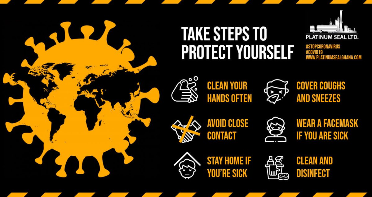 SealLimited's tweet photo. Let’s fight COVID-19 together. There is hope for Mother Earth. 

#Platinumsealghana #FightAgainstCoronaVirus #StayHome https://t.co/ZuAS62tQwB