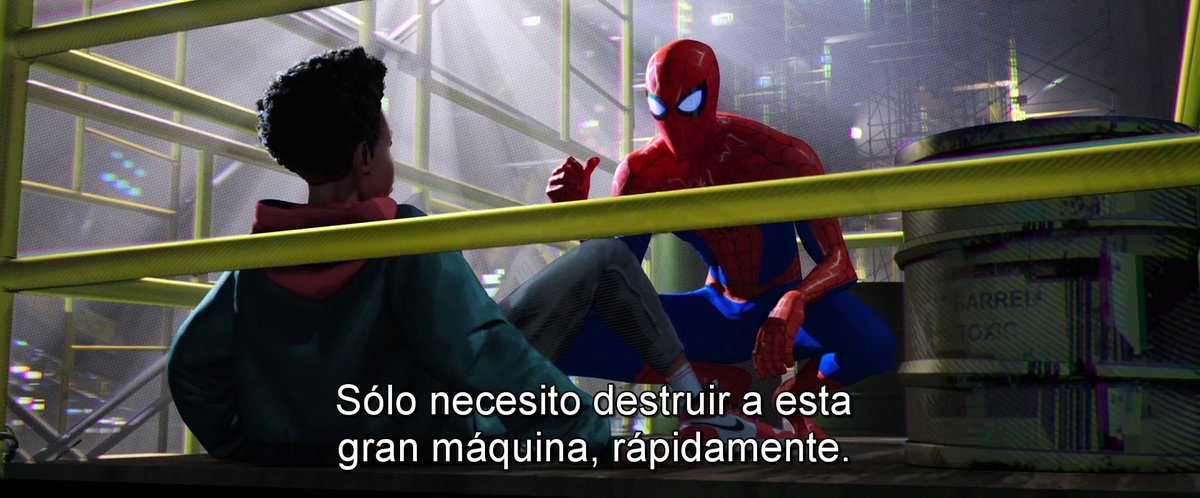 “Dame un segundito que salvo el universo y te ayudo.” Este Peter está hecho para parecer el mentor perfecto y va a contrastar con el siguiente, Peter B. Parker, haciendo que parezca inadecuado.