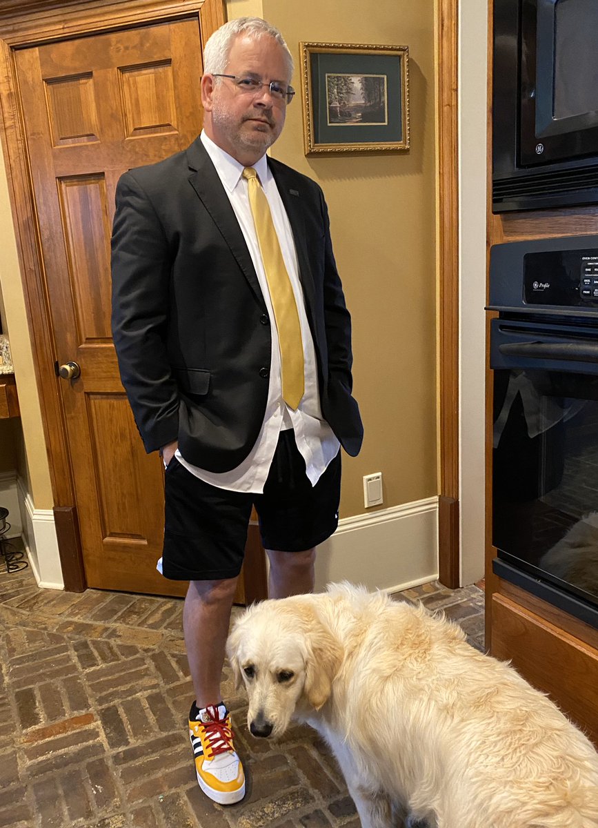 DrJBHenderson's tweet image. The technology did not cooperate, but thoroughly enjoyed a brief visit with @RickGallot on the amazing, student-centered work going on at @Grambling1901. Even got remote-working dressed for the occasion... #grambling_rys20 💛🖤🐯