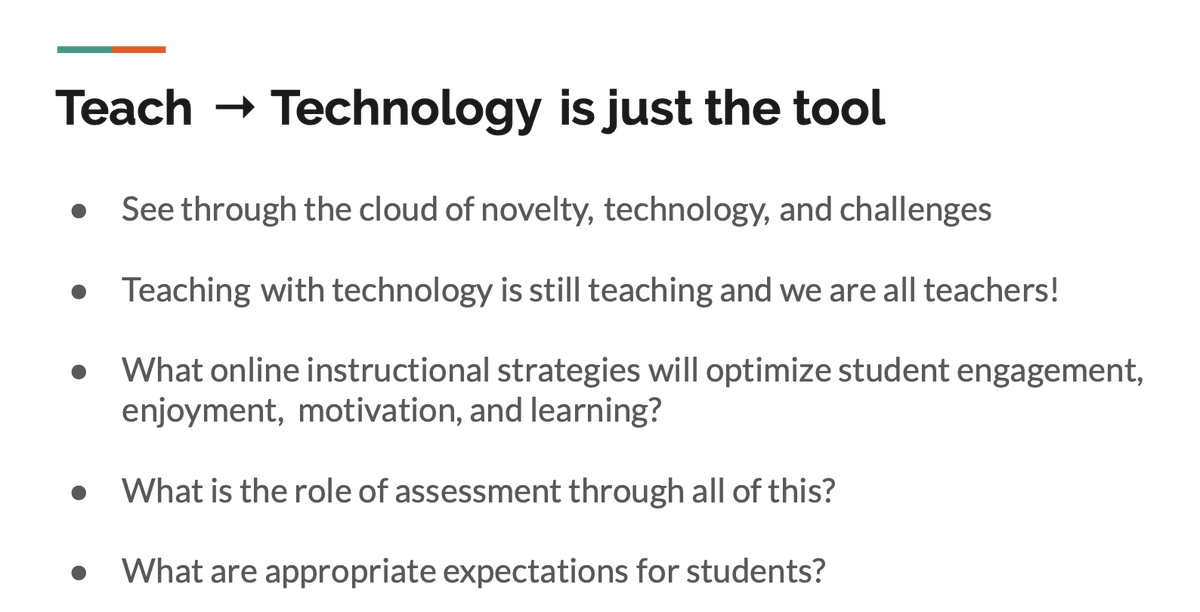 chadkillian1's tweet photo. What can I do to make this #HPEatHome experience positive &amp; meaningful for me and my students?

- Keep it simple
- Think like a teacher
- Teach --> Technology is just the vessel

Link to video for more details: https://t.co/dQDgCyobUJ https://t.co/ZaxIAN7ru5