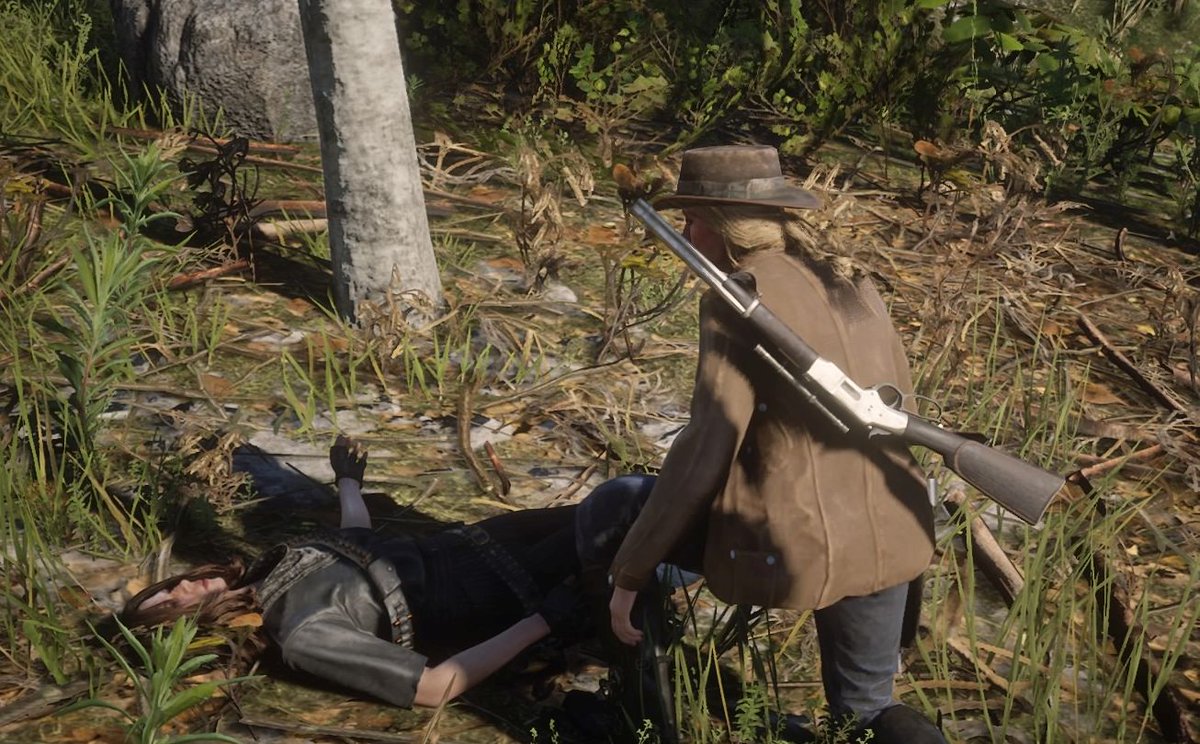 JakeTorres1800's tweet photo. / Revelations Pt 3: Hell and High Water /

"Leon loops his arm around Valerie's waist, lifting her from her feet. She screams and cries for her fallen friend."

READ: https://t.co/d4rU6BwHFf

Co-Written w/@PlayingMagpie 

#RedDeadOnline #RDR2Online https://t.co/hkxRTAFpAs