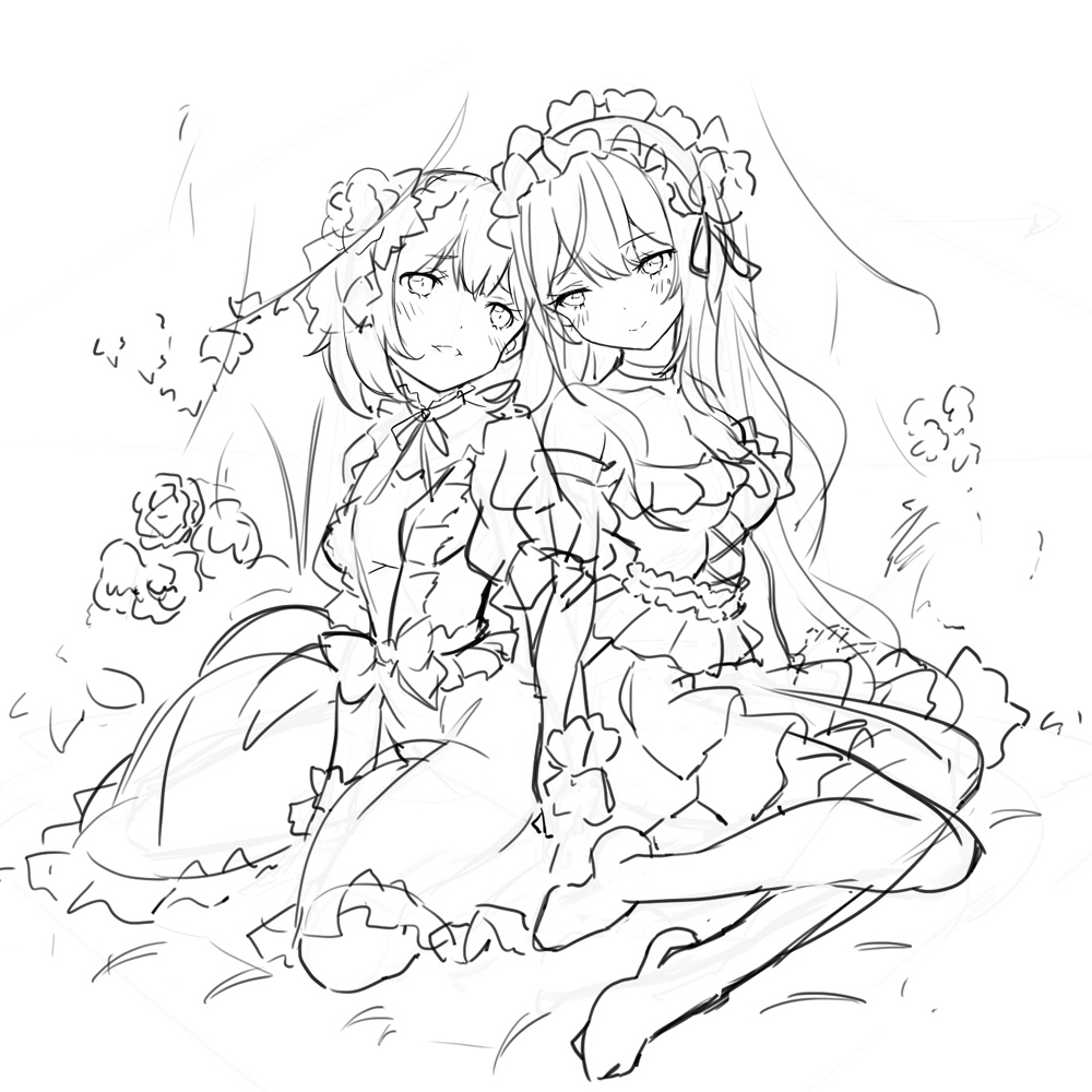 大々ラフ 百合案 