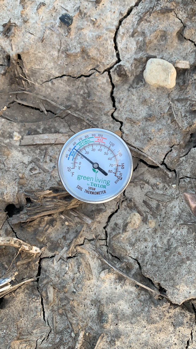 53 degrees soil temp in Lafayette IN, about time to get those planters rolling! @SpecialtyHybrid <a href="/grant_gudeman/">Grant Gudeman</a> <a href="/RiggsAg1/">Riggs Ag Solutions, Inc.</a> <a href="/kjrodi/">Kyle Rodibaugh</a> <a href="/Bayer4CropsUS/">Bayer U.S. 🇺🇸 | Crop Science</a>