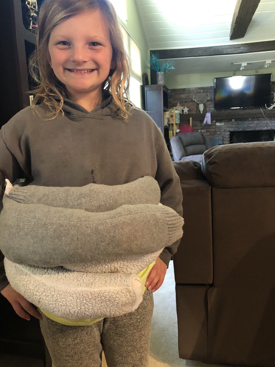 A_kyle1's tweet photo. Day 4 of virtual spirit week: show us your talents. I can’t sing/dance but I can help the kids w/ their projects. E’s vision started off as some sort of koala pillow thing &amp; B wanted homemade caramel. #avonstayingstrong @AvonMSBraves @AvonCSDPD @R_Wagner07 @PacatteRyan @avonmslib https://t.co/SGR3TcprtF