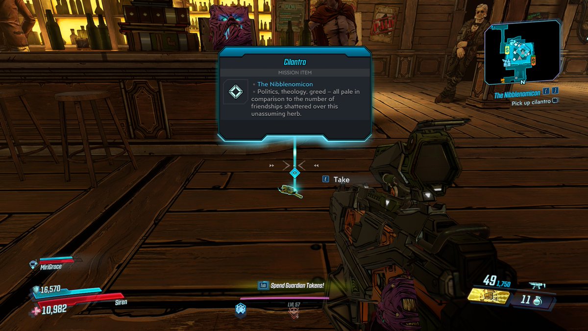 RockingRyans's tweet photo. "Klaatu...cilantro...nikto!" Perhaps my personal favorite ridiculous quest in #Borderlands3 so far (or at least this add-on). "The cilantro perfectly overwhelms all the other flavors!"
#cookingproblems #TheNibblenomicon https://t.co/DJwXzlTV4z