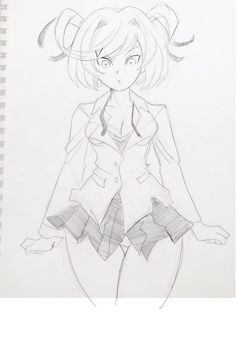 Sketch of Natsuki 
Age:20-21 since DDLC game is almost three years 
#DokiDokiLiteratureClub #ddlc 