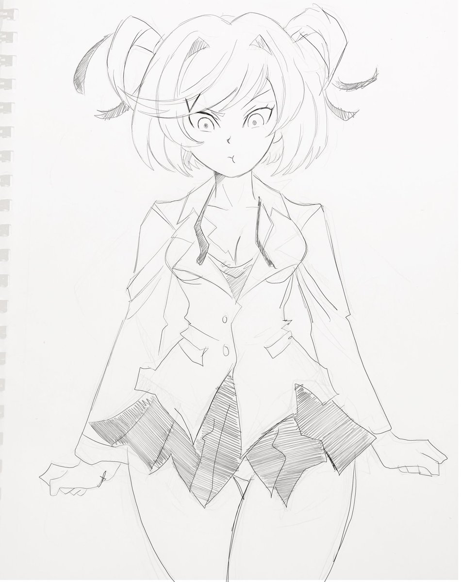Sketch of Natsuki 
Age:20-21 since DDLC game is almost three years 
#DokiDokiLiteratureClub #ddlc 