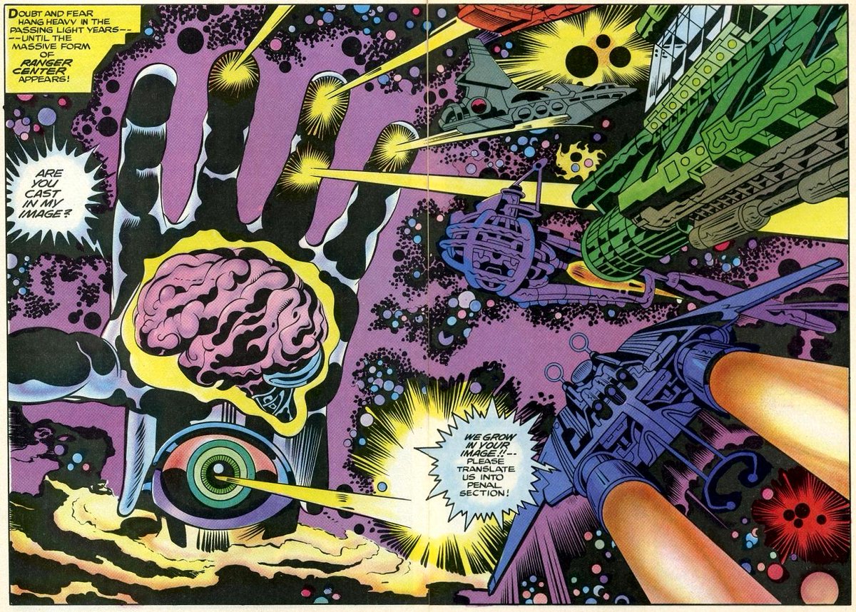 Los puntos flotando están inspirados en el trabajo de Jack Kirby, uno de los más grandes artistas de cómics de la historia. Se caracterizaba por su arte cósmico y psicodélico, así que esta parte en que la realidad se vuelve loca es ideal para rendirle homenaje.