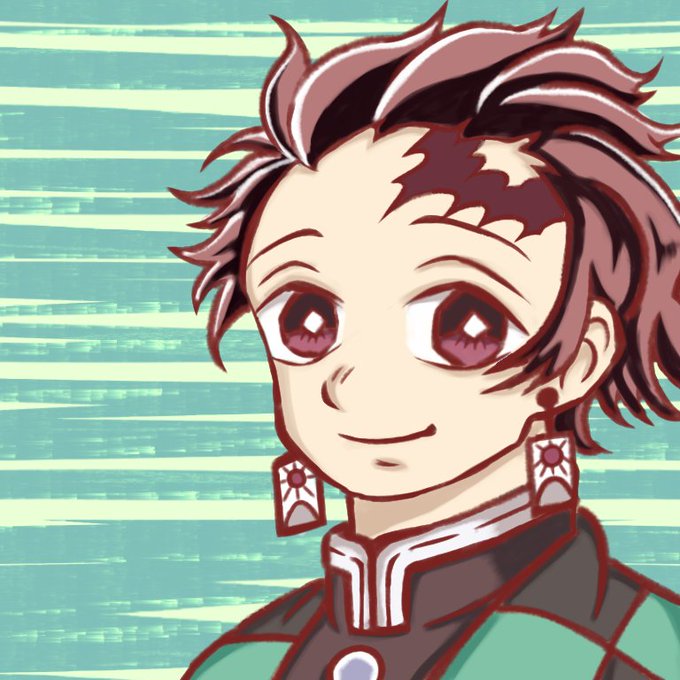 ばっつぁんさんがTwitterに投稿した竈門炭治郎(鬼滅の刃)のイラスト。