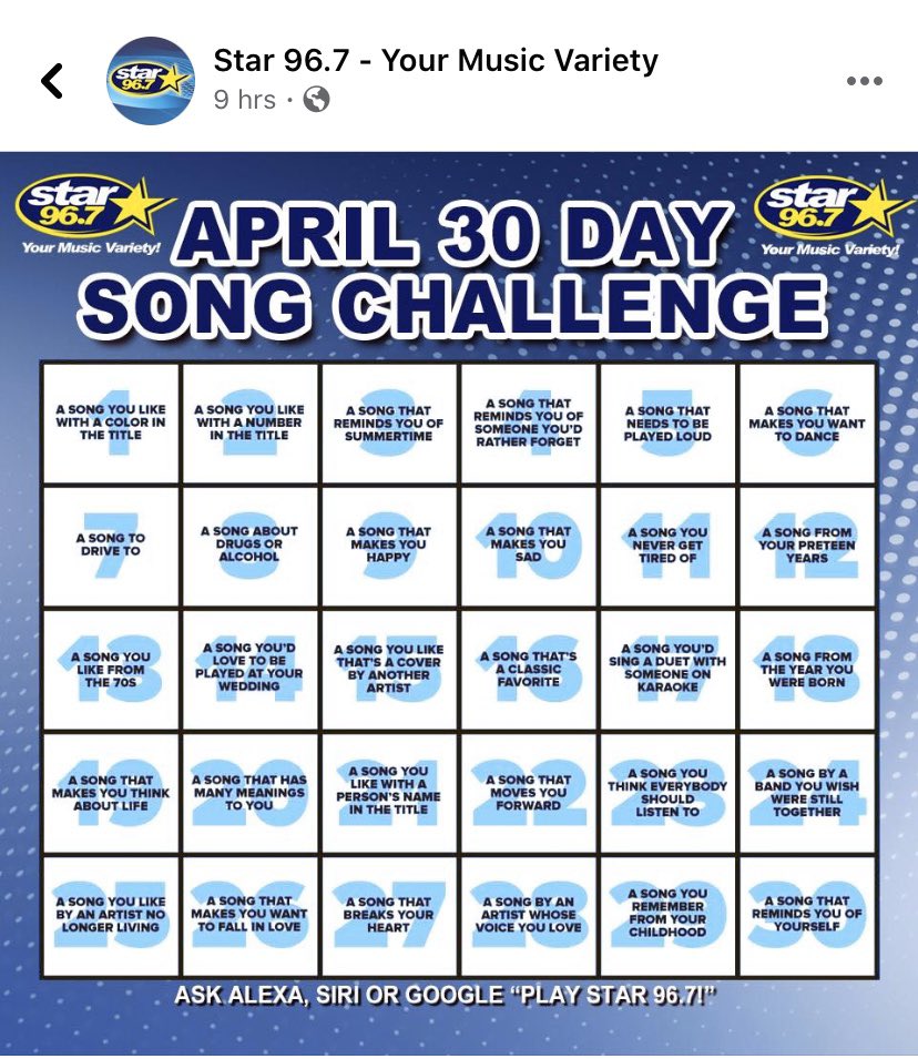  @Star967 is doing this on  @Facebook Anyone can play Day 2: A song with a number in the title. My choice  @NKOTB 80’s Baby  @DonnieWahlberg  @BoyGeorge  @brenlee507  @REYNAYASSIN  @Leas_here_alot  @DocteurNaunie  @stavvy72  @Wendy6141217  @wendy_sahr