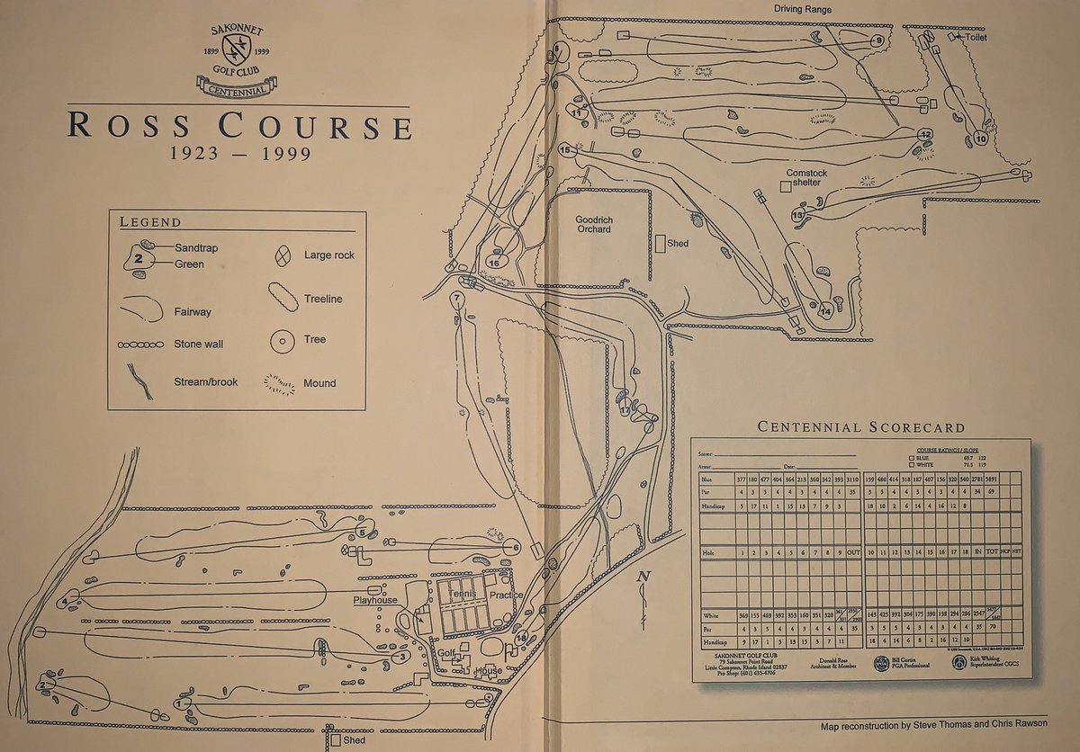 GolfcourseThe's tweet image. Great plan of Sakonnet Golf Club in Little Compton RI where Donald Ross would spend his summer. This is from their wonderful club history.