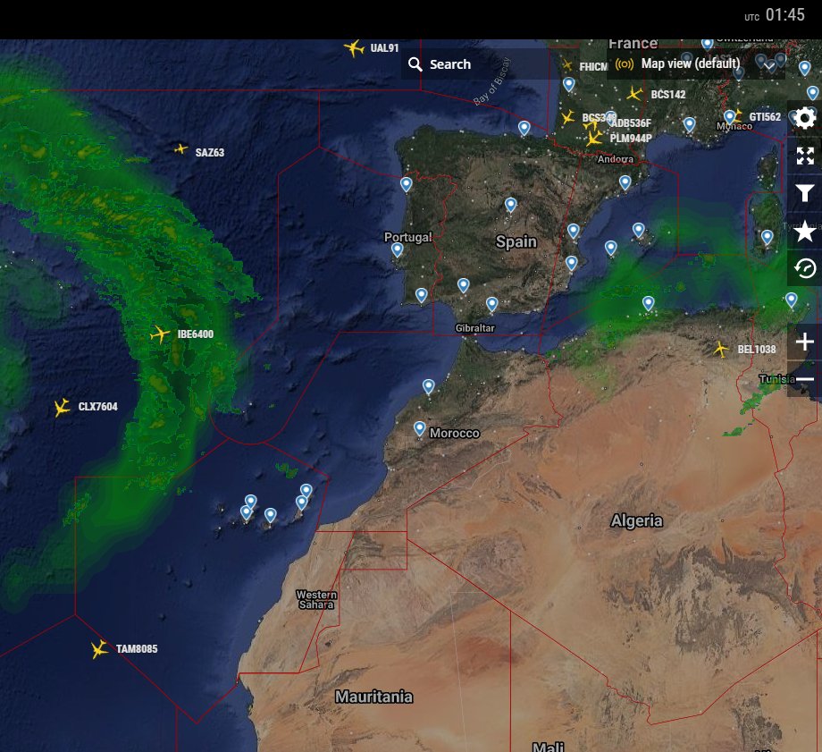 controladores's tweet photo. 03:45 horas locales; 3 de abril de 2020.
No recordamos ver el espacio aéreo español completamente vacío en un momento determinado, ni siquiera a mitad de noche. 😥 
(FIRs Madrid, Barcelona, Sevilla y Canarias).
#Volveremosavolar

* Según datos ADS-B de @flightradar24 https://t.co/EHmCtlhO1W