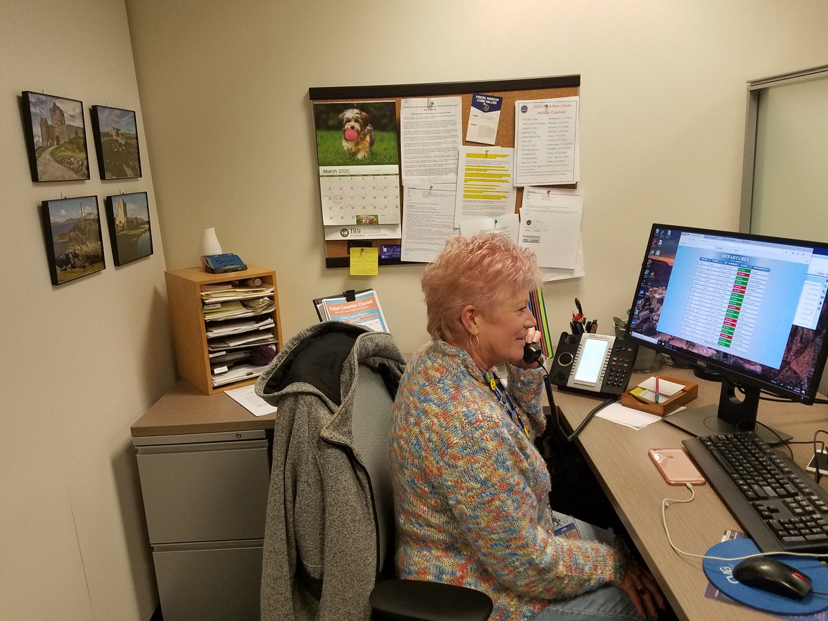FlyABE_'s tweet photo. Operations Center Dispatchers and Customer Service Representatives are among the frontline employees at your #neighborhoodairport during the #COVID19 pandemic! They have done a fantastic job keeping our passengers safe and answering their questions. #safestrongresilient https://t.co/tus8KkbXkv