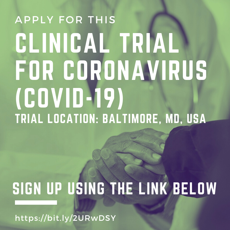 TrialsNearMe's tweet image. We’re looking for people exposed to #Coronavirus looking to help by participating in this #ClinicalTrial.
.
Learn more about this #ClinicalResearch Study in #Baltimore, MD at #JohnsHopkins
.
Visit the link to get the details: bit.ly/2URwDSY
.
#Covid19 #ClinicalStudy